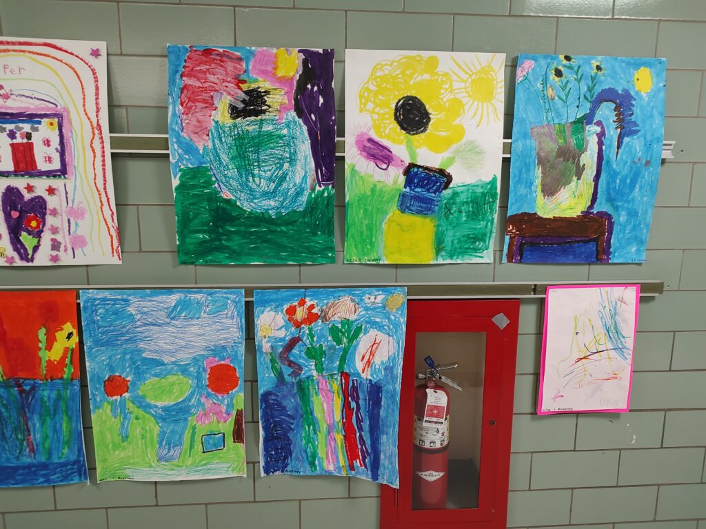 2nd grade floral inspirations in 2D.