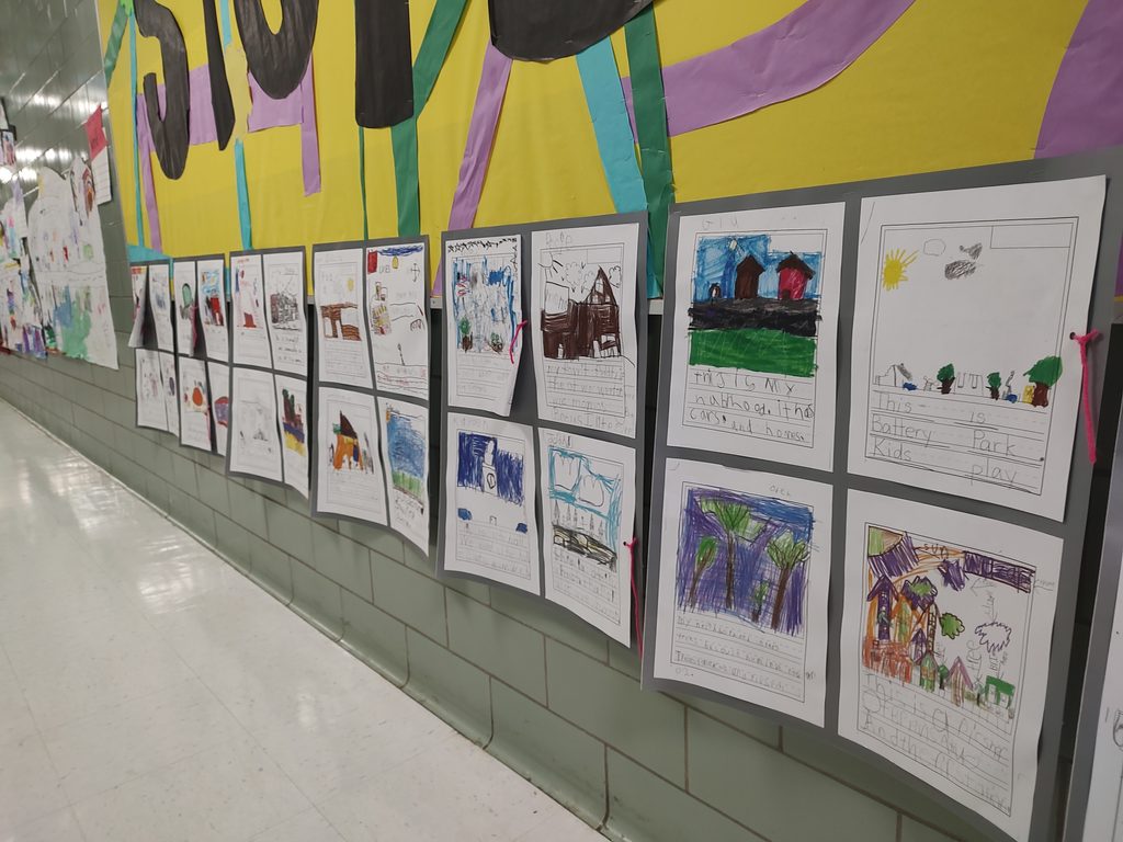 collaborative story wall from map making