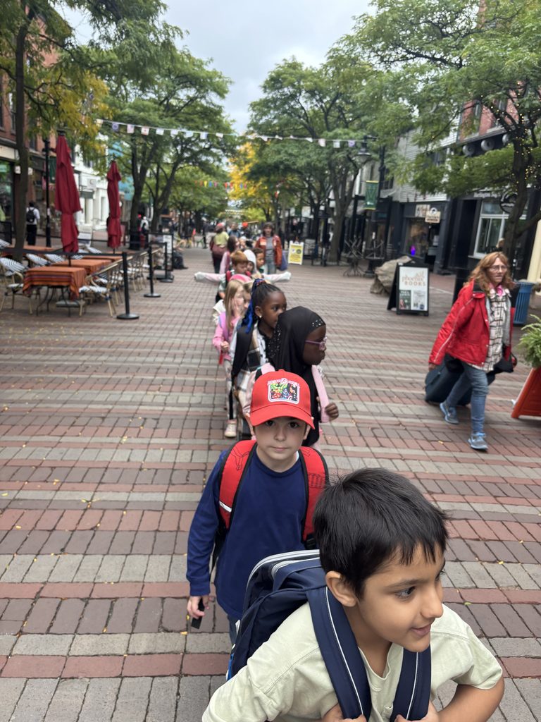 Walking on Church Street.